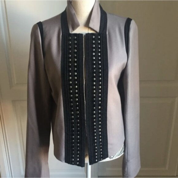 Zara Studded Wool Military Blazer Jacket XS - Picture 1 of 6
